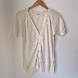 Max Studio Short Sleeve Button Down Cardigan